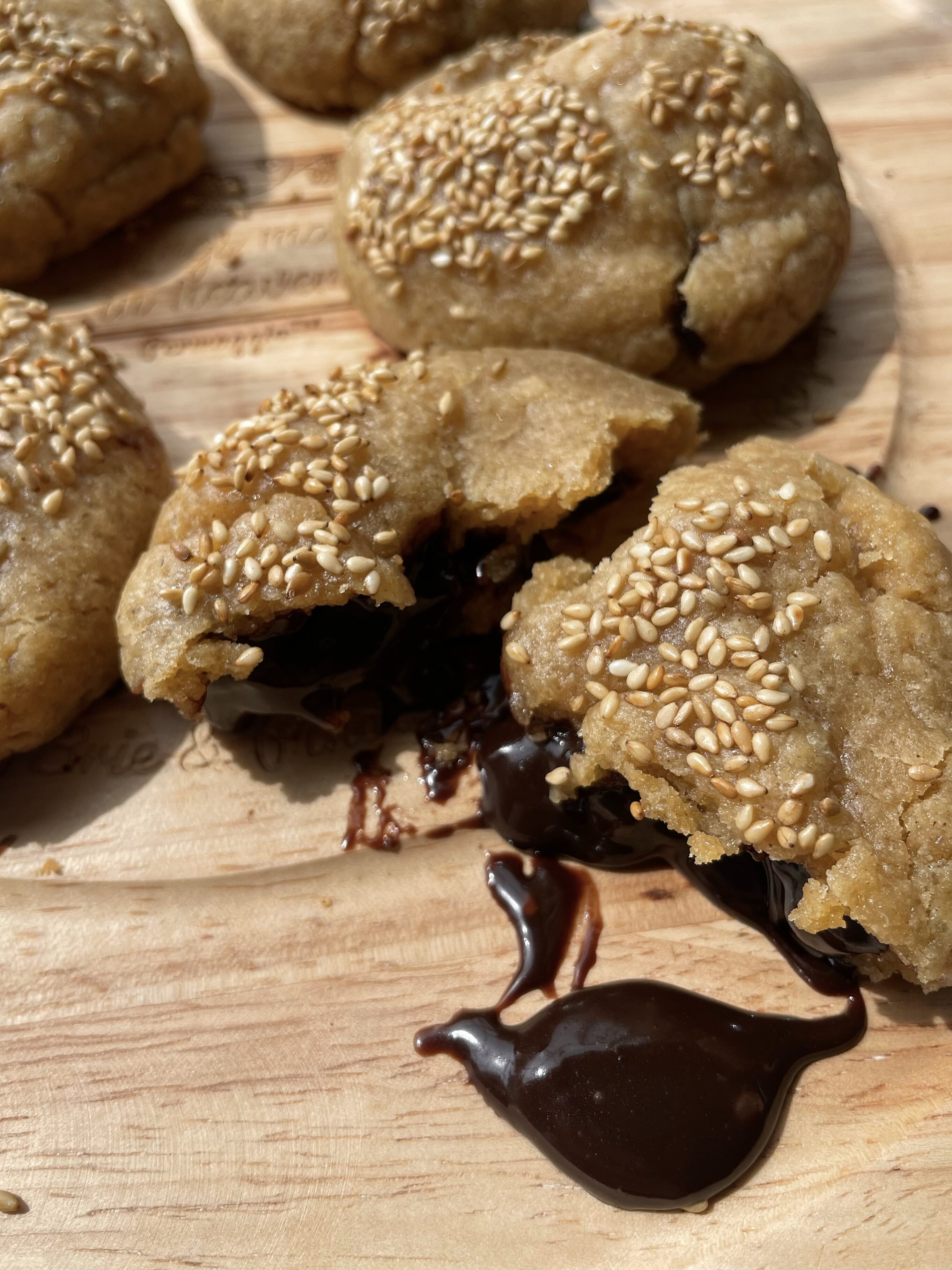 Miso & Sesame Oil Chocolate Lava Cookies