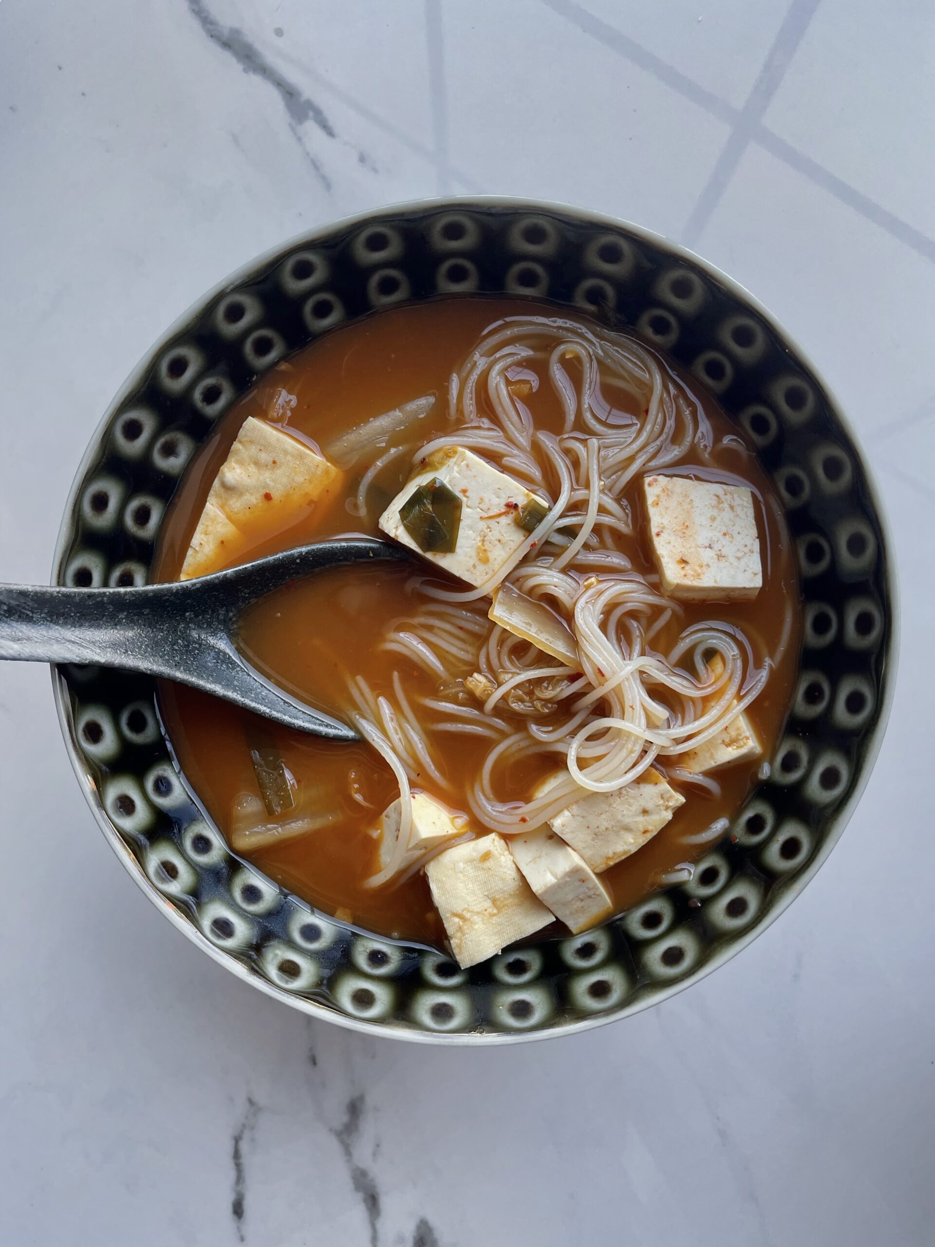Rice Cooker Spicy Kimchi Noodles