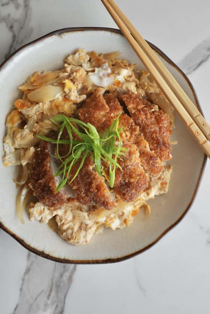 Classic Japanese Katsudon (かつ丼) - Katsu and Egg Rice Bowl