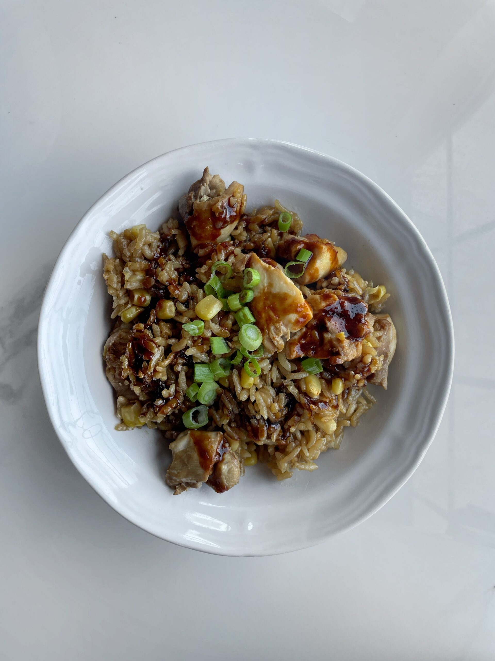 Ginger Chicken Corn and Rice in a Rice Cooker
