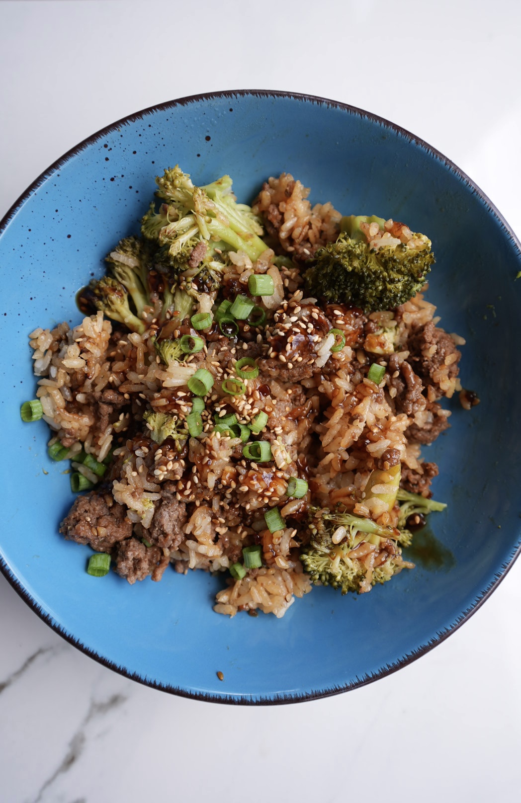 Teriyaki Beef and Broccoli Bowl in a Rice Cooker