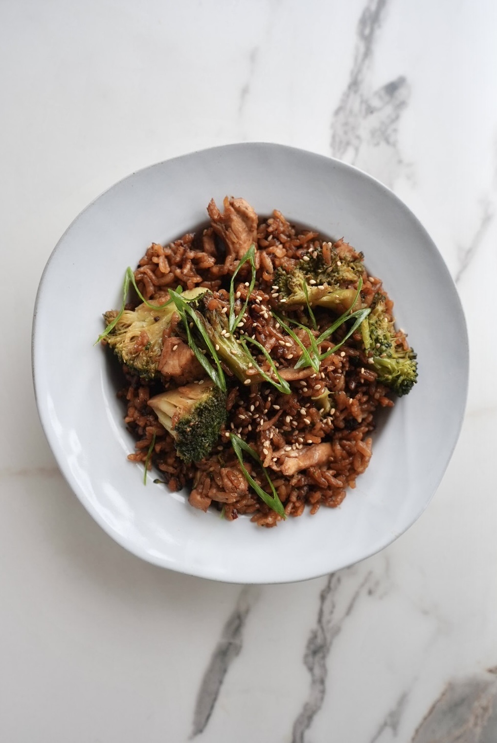 Chicken and Broccoli “Fried Rice” in a Rice Cooker