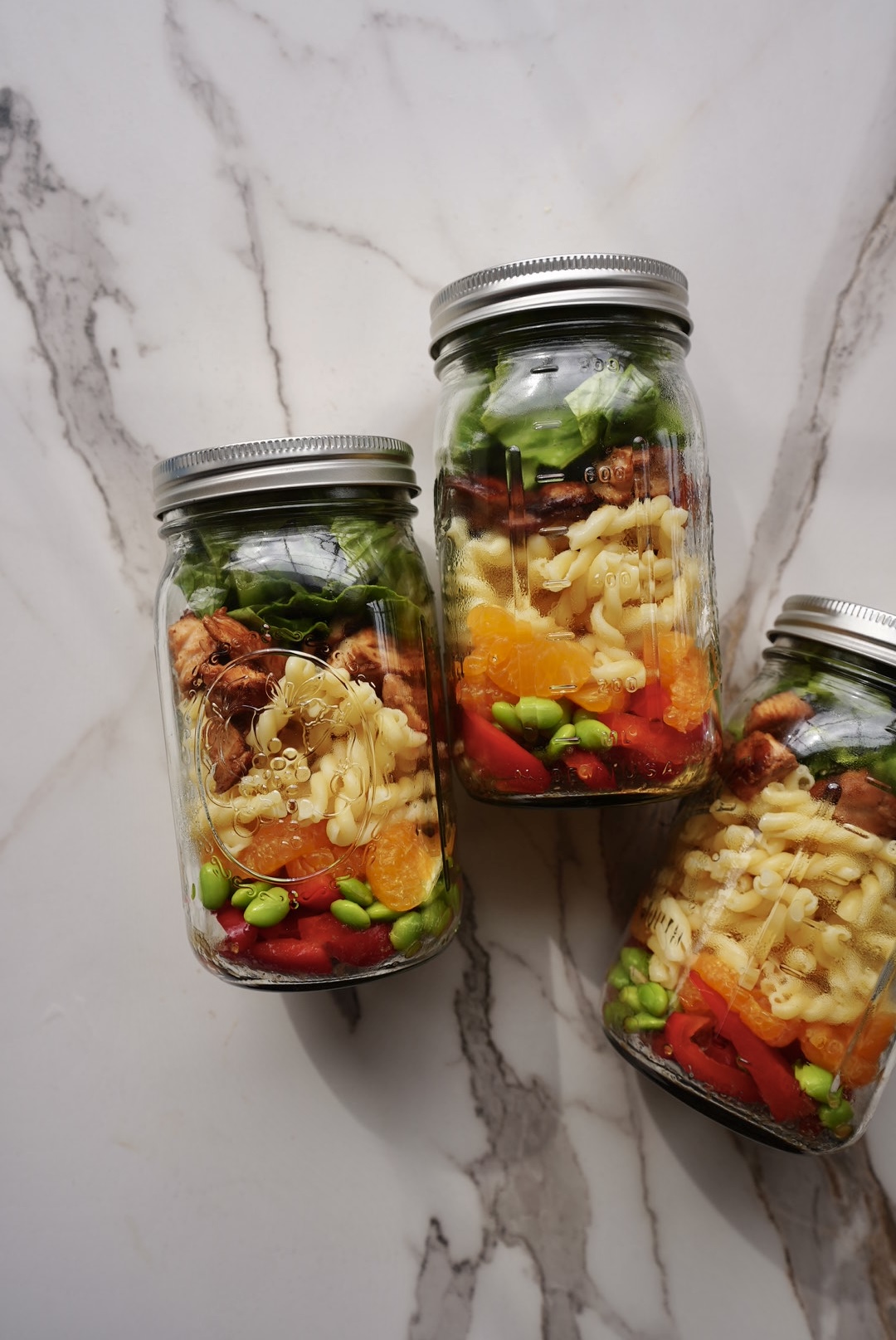 Healthy Asian Pasta Salad with Sesame-Ginger Dressing