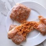 Cheesy Rice Paper Dumplings with Spicy Buldak Noodles