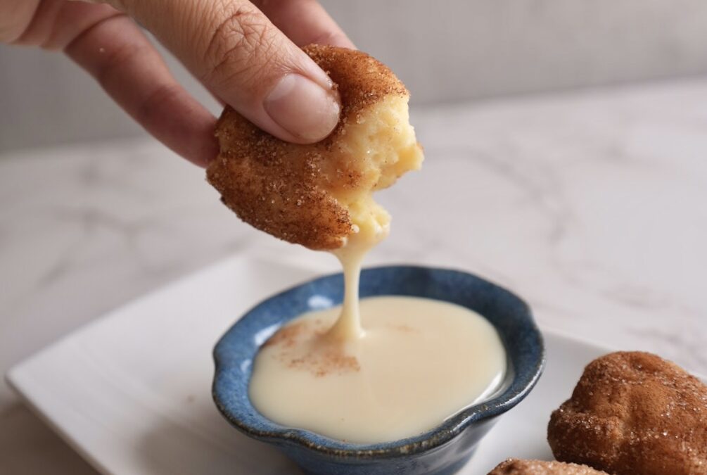 Cinnamon-Sugar Japanese Sweet Potato Mochi Balls