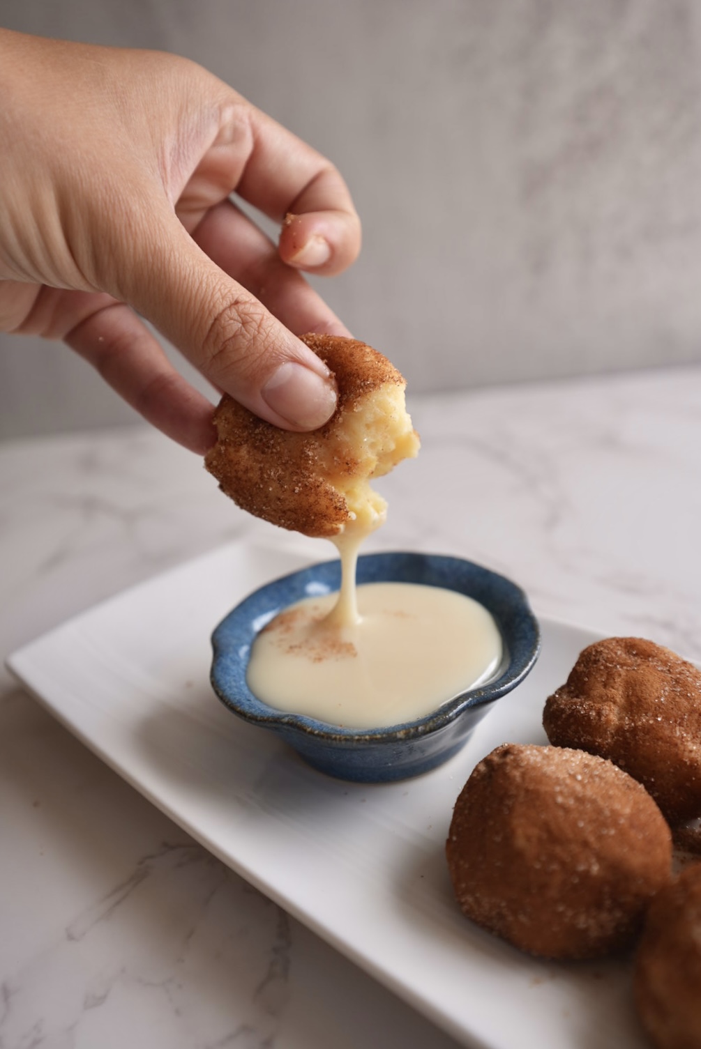 Cinnamon-Sugar Japanese Sweet Potato Mochi Balls