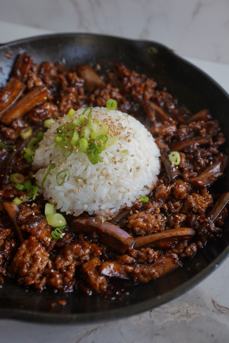 Spicy Chinese Eggplant with Minced Pork