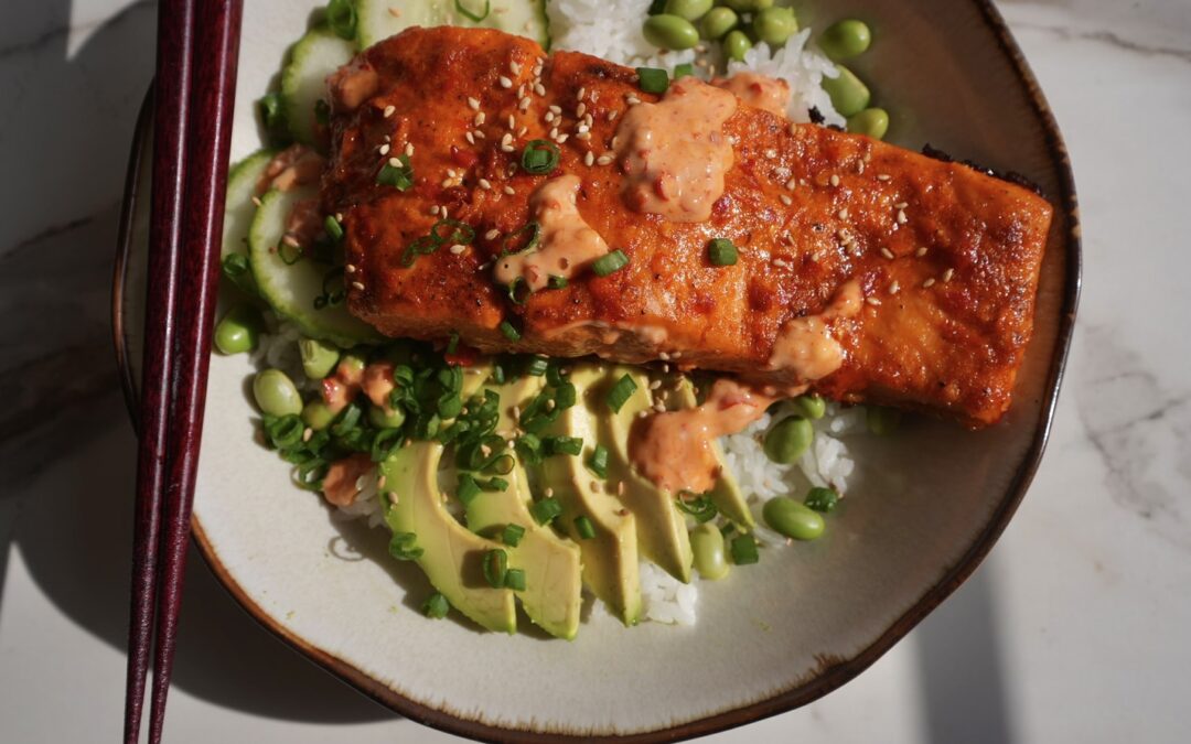 Baked Salmon with Bang Bang Sauce