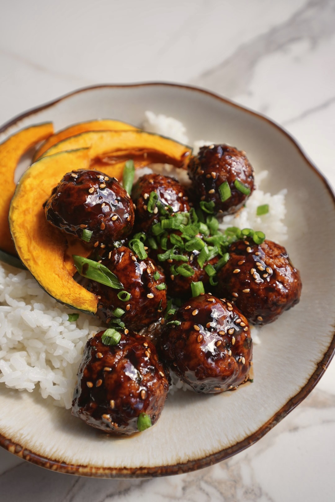 Asian Sticky Sesame Ginger Chicken Meatballs