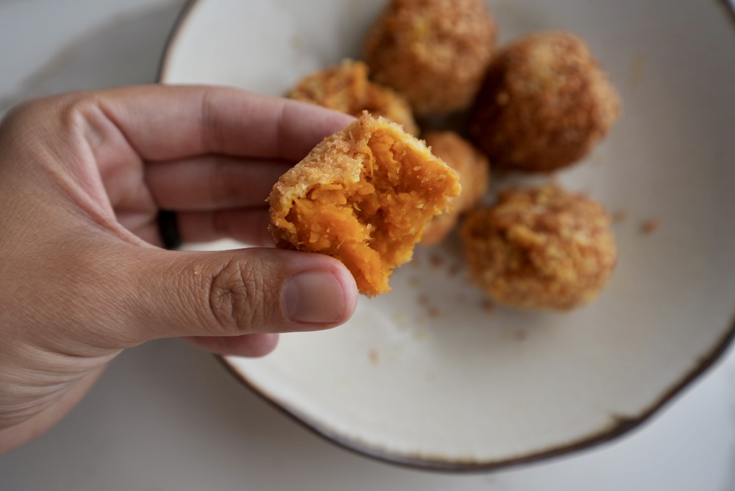 Kabocha Korokke (Japanese Pumpkin Croquette)