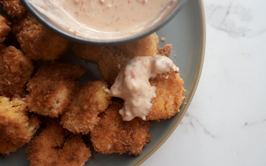 Popcorn Shrimp with Bang Bang Dipping Sauce
