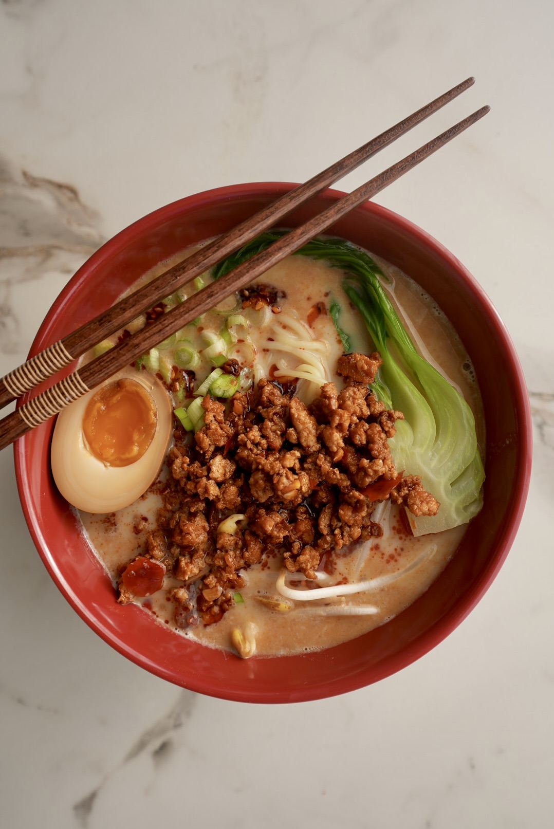 Homemade Tantanmen (Spicy, Creamy Ramen)