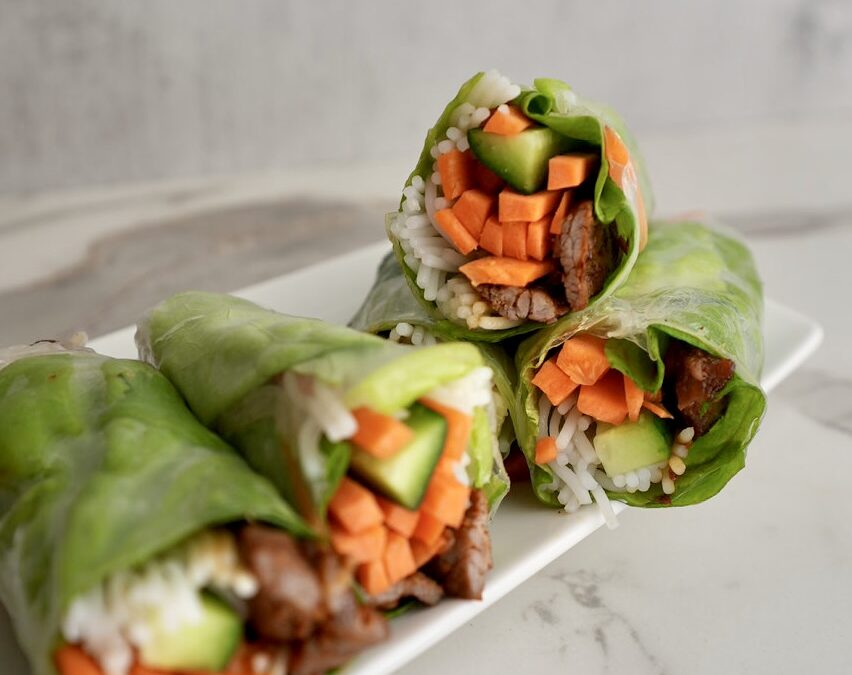 Korean BBQ Rice Paper Rolls