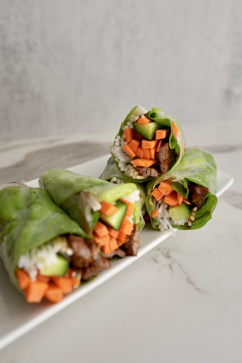 Korean BBQ Rice Paper Rolls