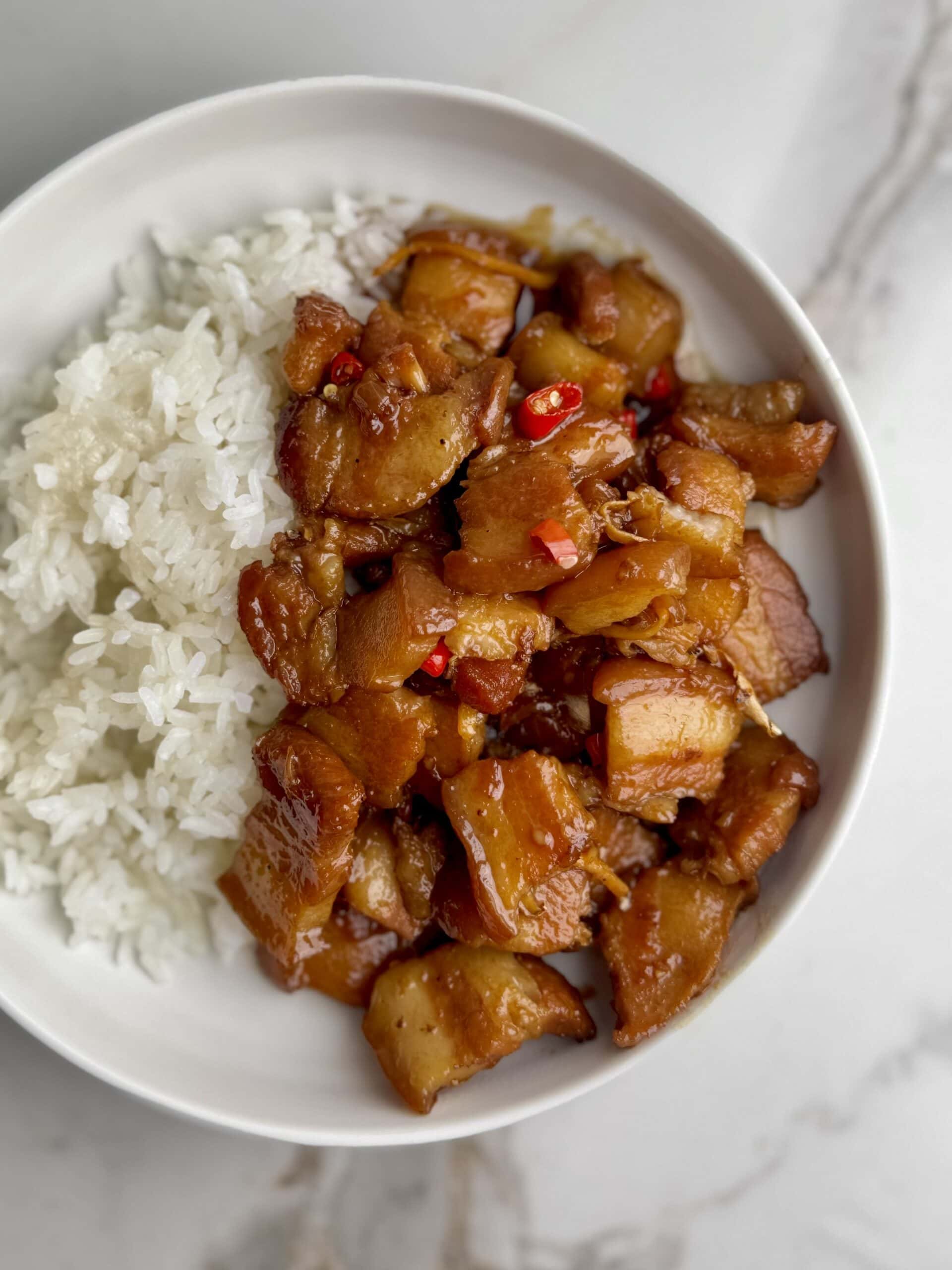 Slow Cooker Sweet & Spicy Pork Belly